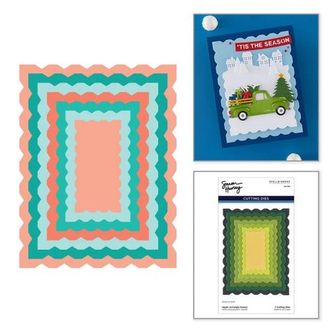Ripple Rectangle Frames - Dies