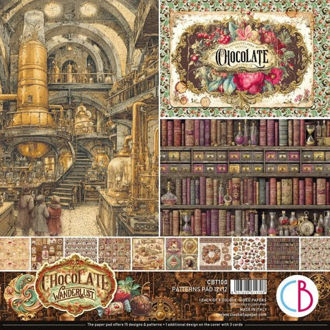 Chocolate Wanderlust - 12x12 Paper Pad - Patterns