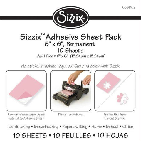 Adhesive Sheet Pack - 6x6, Permanent - 10 Sheets