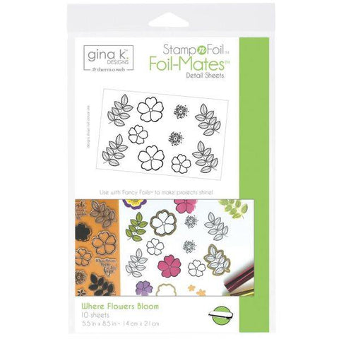 Stamp N Foil Foilmates Detail Sheets - Where Flowers Bloom