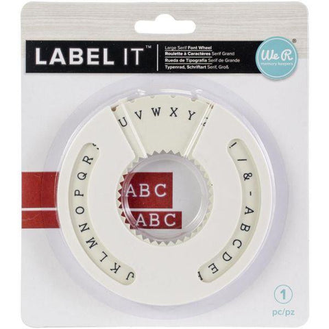 LabelIt - Font Wheel - Serif, Large