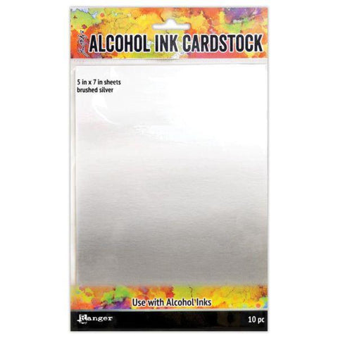 Brushed Silver - Alcohol Ink Cardstock