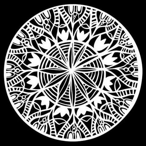 6x6 Stencil - Spring Medallion