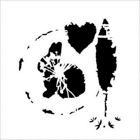 6x6 Stencil - Spring Silhouette