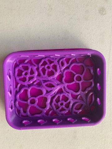 Stamp Shammy Holder - Purple Flowers