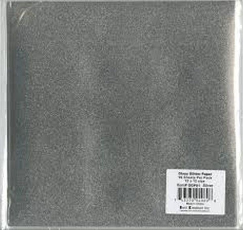 Gloss Glitter Cardstock - Silver