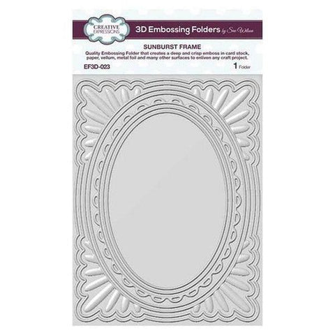 3D Embossing Folder - Sunburst Frame