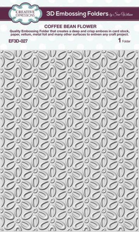 3D Embossing Folder - Coffee Bean Flower