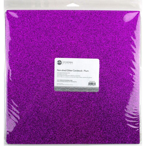 Non-Shed Glitter Cardstock - Plum