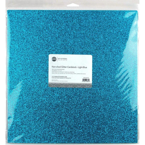 Non-Shed Glitter Cardstock - Light Blue