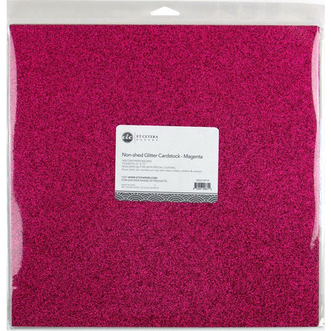 Non-Shed Glitter Cardstock - Magenta