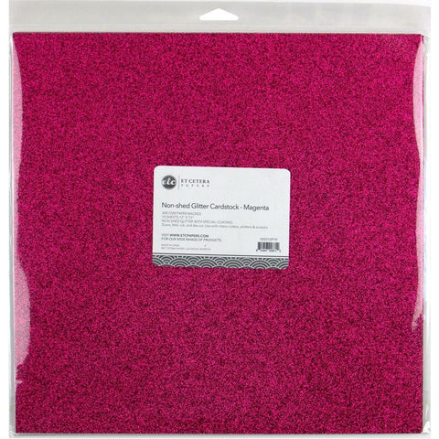 Non-Shed Glitter Cardstock - Magenta