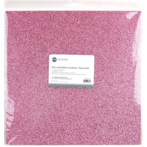 Non-Shed Glitter Cardstock - Rose Gold