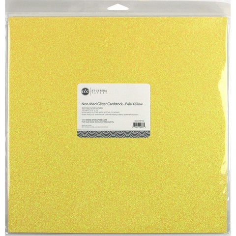 Non-Shed Glitter Cardstock - Pale Yellow