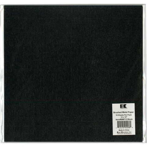 Brushed Metal Cardstock - Black