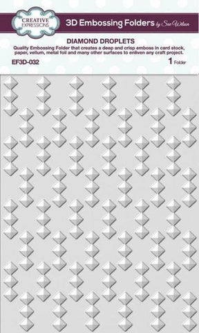 3D Embossing Folder - Diamond Droplets