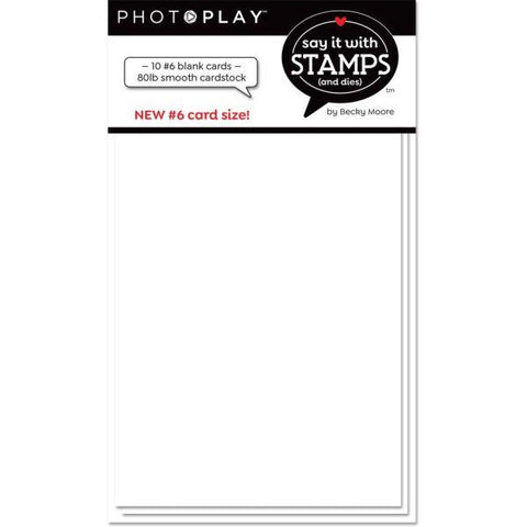 Say it in Stamps - #6 Blank White Scored Card Bases