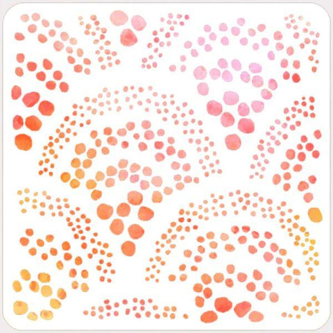 6x6 Stencil - Pebble Fans