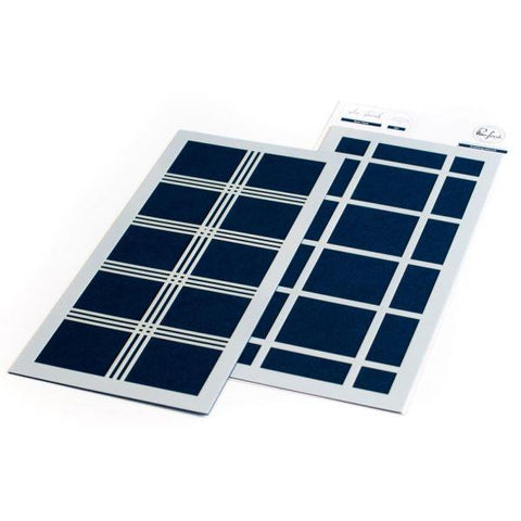 Basic Plaid - Slimline Layering Stencil Set