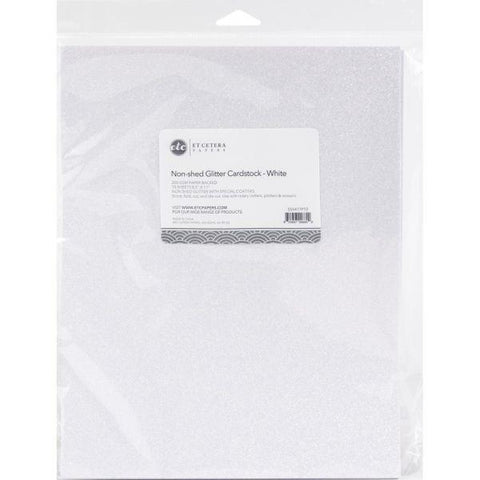 Glitter Cardstock - White- 8.5"x11"