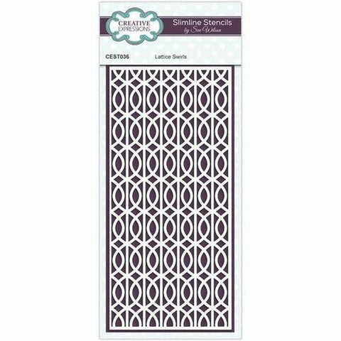 Slimline Stencil - Lattice Swirls