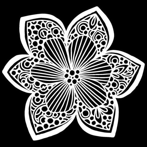 Stencil - 12x12 - Collarette Dahlia