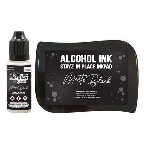 Alcohol Ink Pad with Reinker - Jet Black