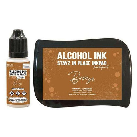 Alcohol Ink Pad with Reinker - Bronze Pearlised