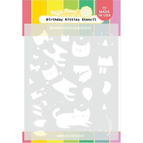 Stencil - Birthday Kitties