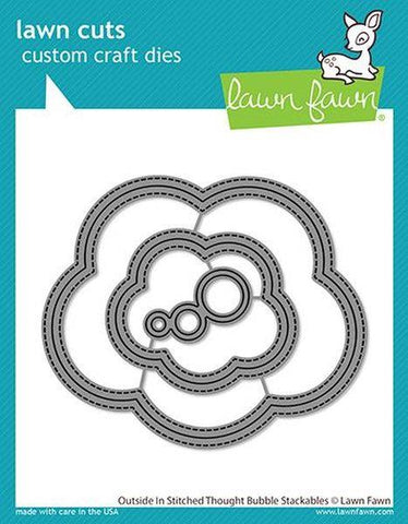 Lawn Cuts - outside In Stitched Thought Bubble Stackables