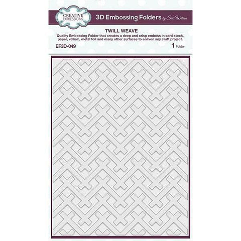 3D Embossing Folder - Twill Weave