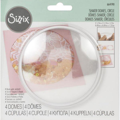 Clear Circle Shaker Domes - 3.5"