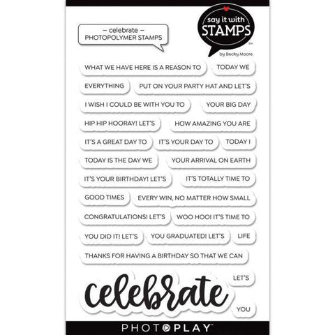 Say it With Stamps -Celebrate Clear Word Stamps