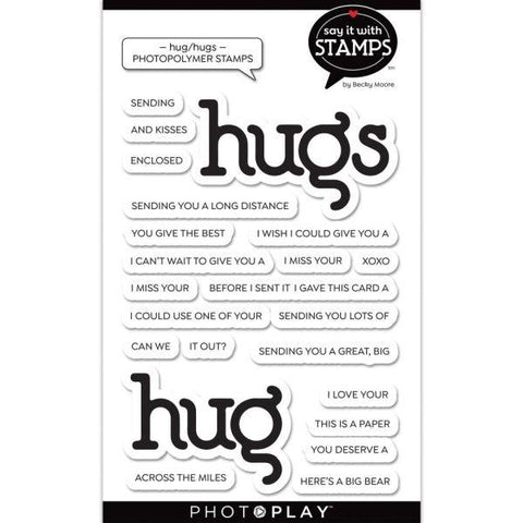 Say it With Stamps -Hug/Hugs Clear Word Stamps