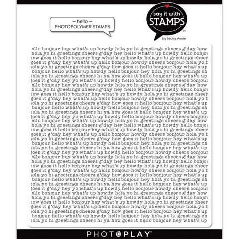 Say it With Stamps - Hello Clear Background Stamps