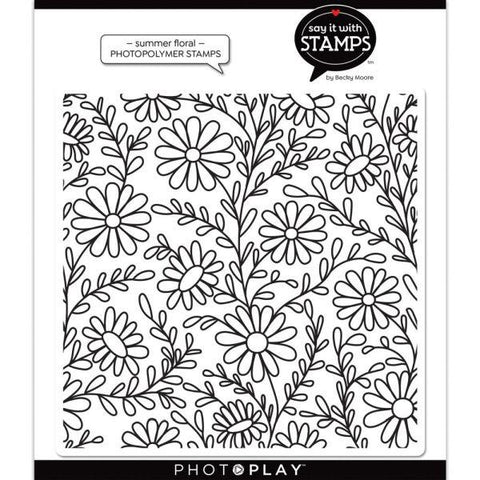 Say it With Stamps -Summer Floral Clear Background Stamps