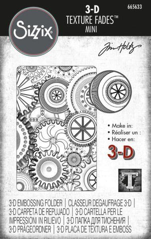 3D Texture Fades Embossing Folder - Mini Mechanics