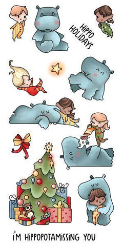 Hippopotamus for Christmas Clear Stamp Set