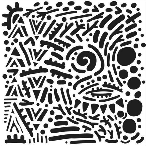 Stencil - 6x6-Mystical Doodles