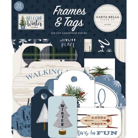 Welcome Winter - Ephemera - Frames & Tags