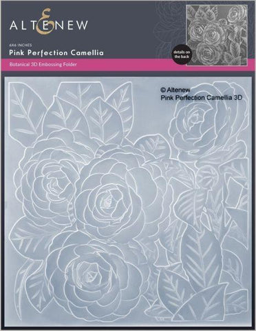 3D Embossing Folder - Pink Perfection Camellia