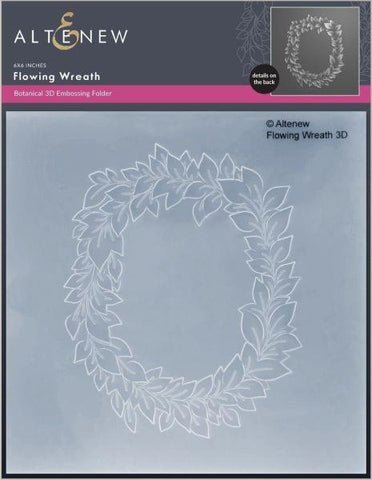 3D Embossing Folder - Flowing Wreath
