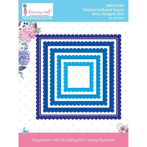 Basic Designer Dies - Stitched Scalloped Squares