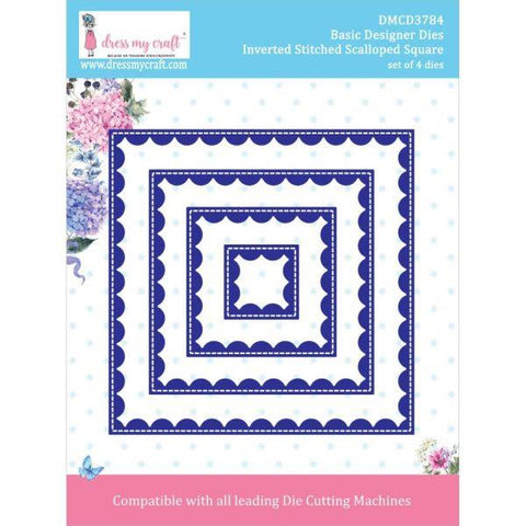 Dies - Inverted Stitched Scalloped Squares