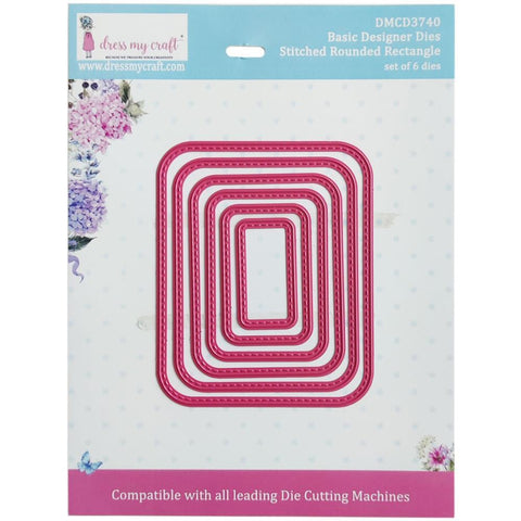 Stitched Rounded Rectangle Dies