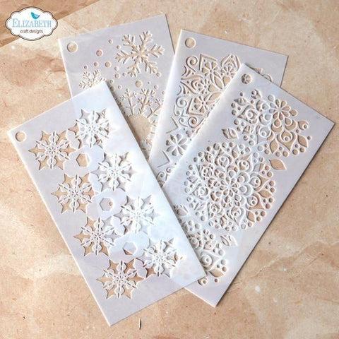 Sparkling Winter Art Journal Collection - Winter Stencils