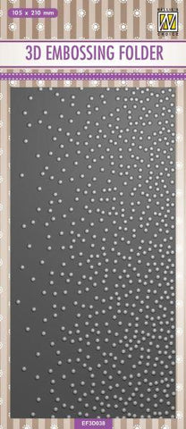 3D Slimline Embossing Folder - Snow