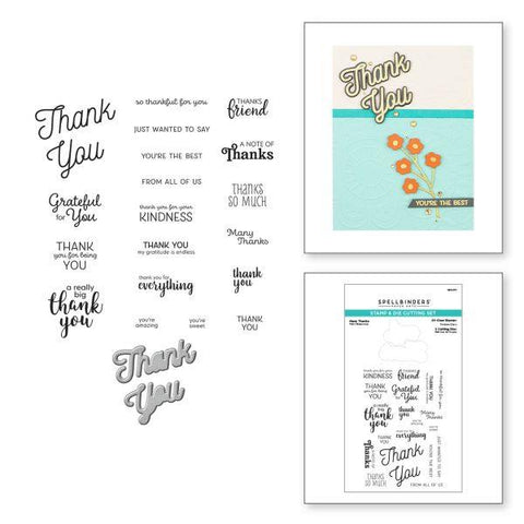 Cardmaker III Collection - Many Thanks Clear Stamp & Die Set