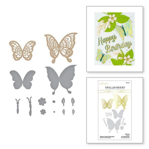 Spring into Glimmer Collection - Glimmer Edge Butterflies Hot Foil Plate