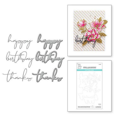 Yan's Blooms Collection - Yana's Layered Script Sentiments Dies